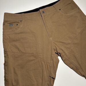 Kuhl Konfidant Air Vented Hiking Pants Lightweight Stretch Men 38x32 Tan camping